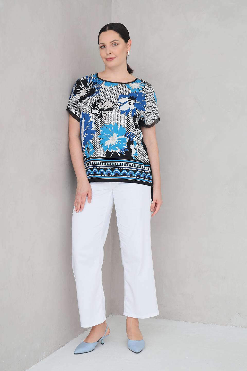 Блуза Via Appia DUE с цветочным принтом