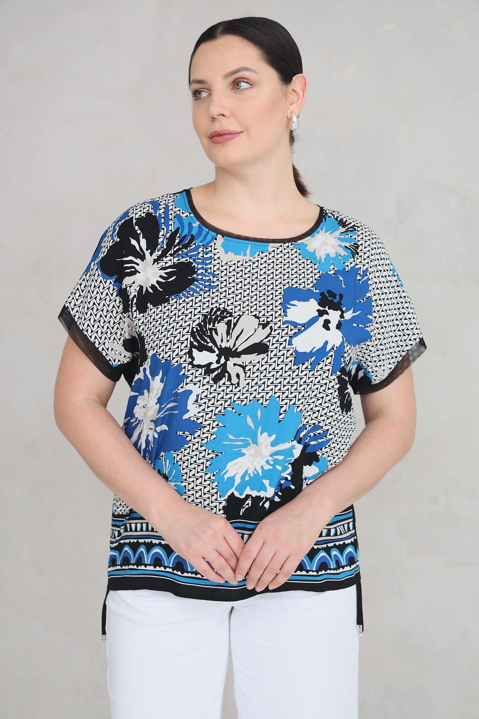 Блуза Via Appia DUE с цветочным принтом