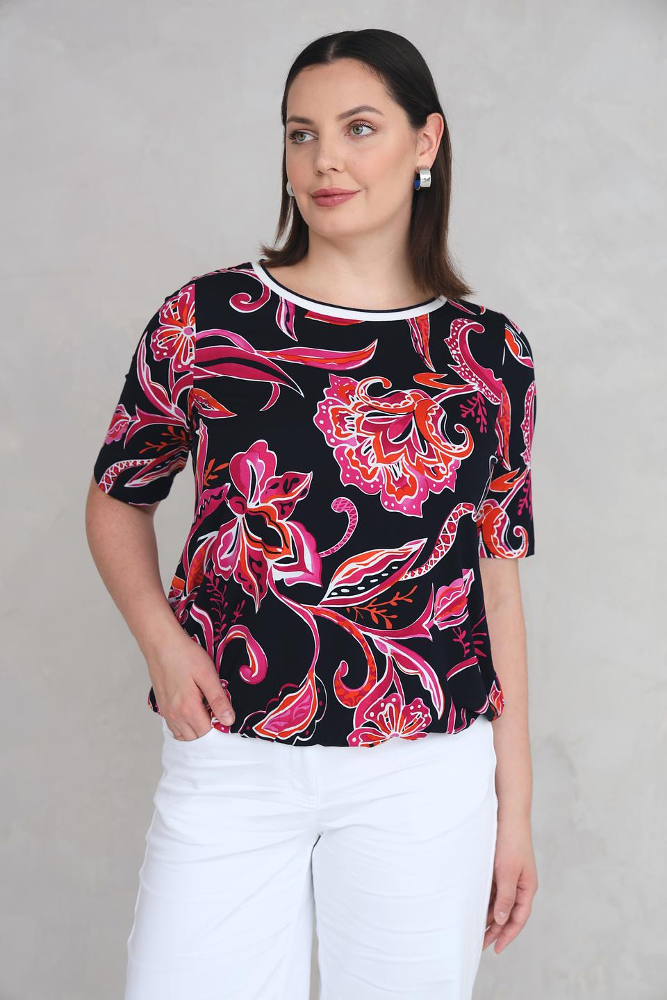 Футболка Via Appia с цветочным принтом