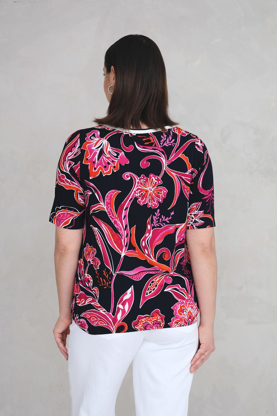 Футболка Via Appia с цветочным принтом