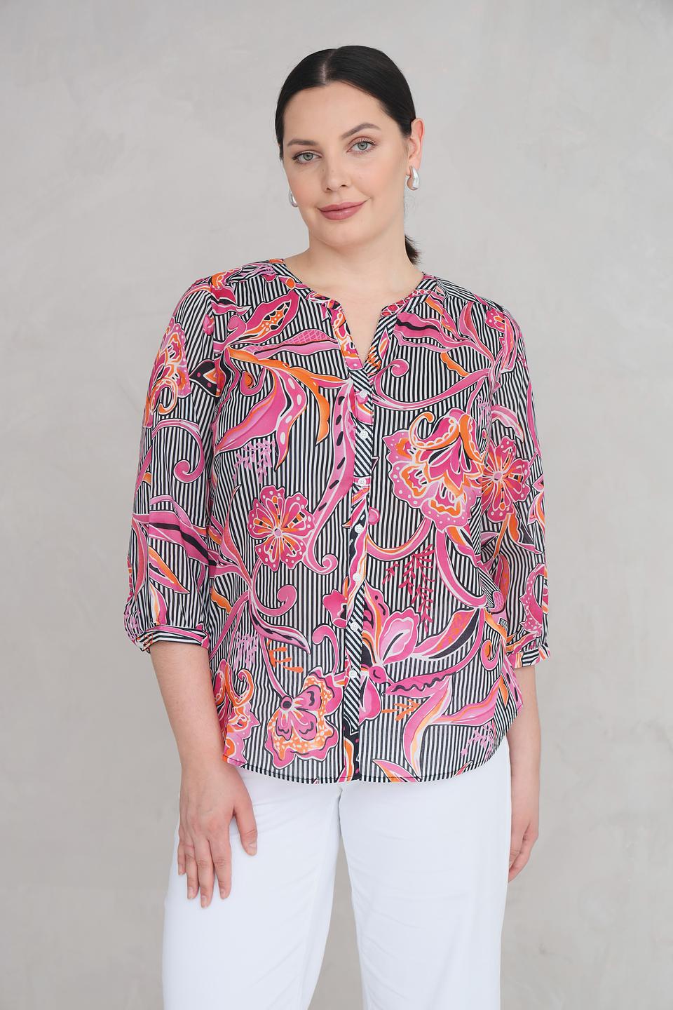 Блуза Via Appia с цветочным принтом