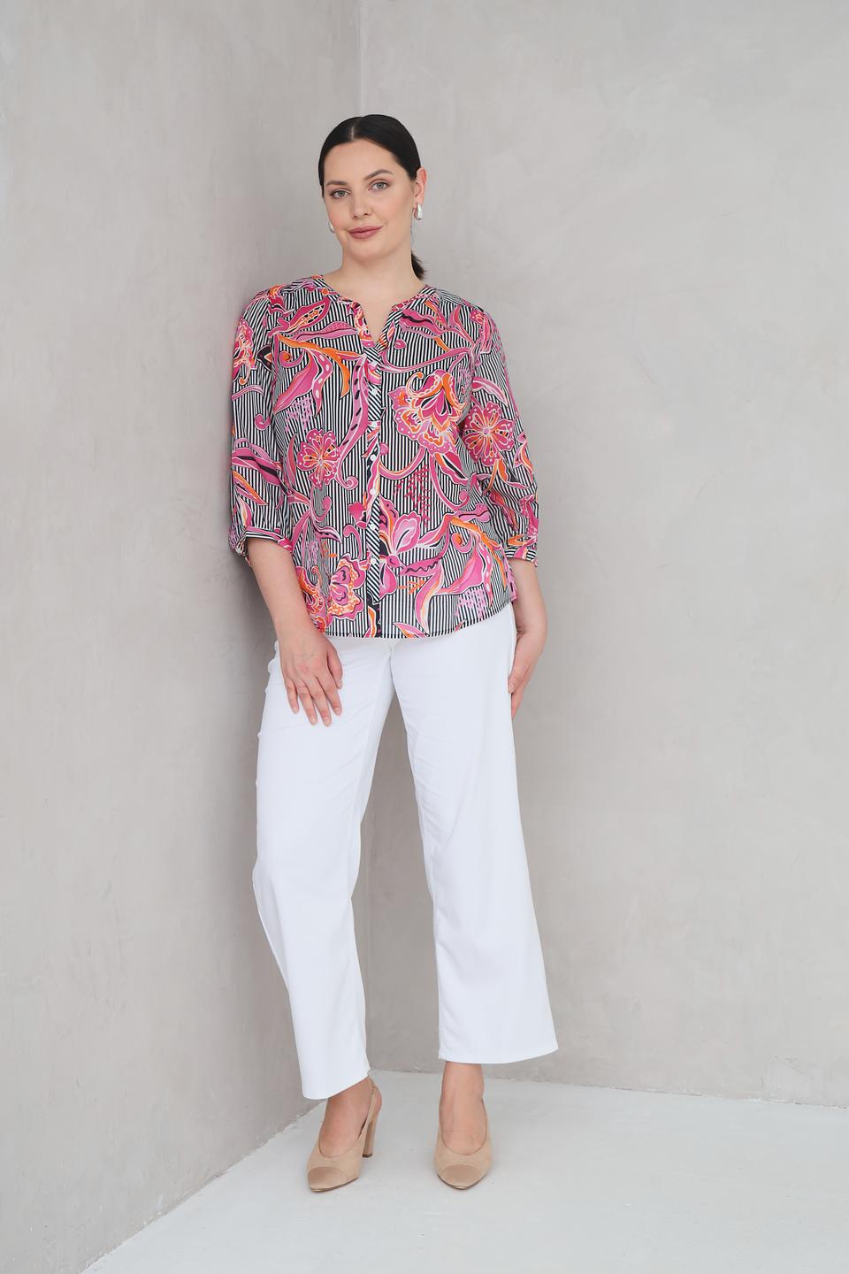 Блуза Via Appia с цветочным принтом