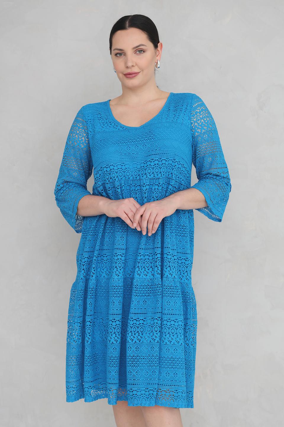Платье Via Appia кружево бирюзовое