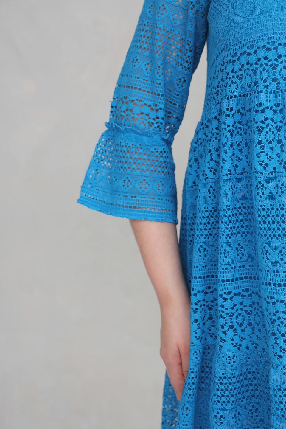 Платье Via Appia кружево бирюзовое