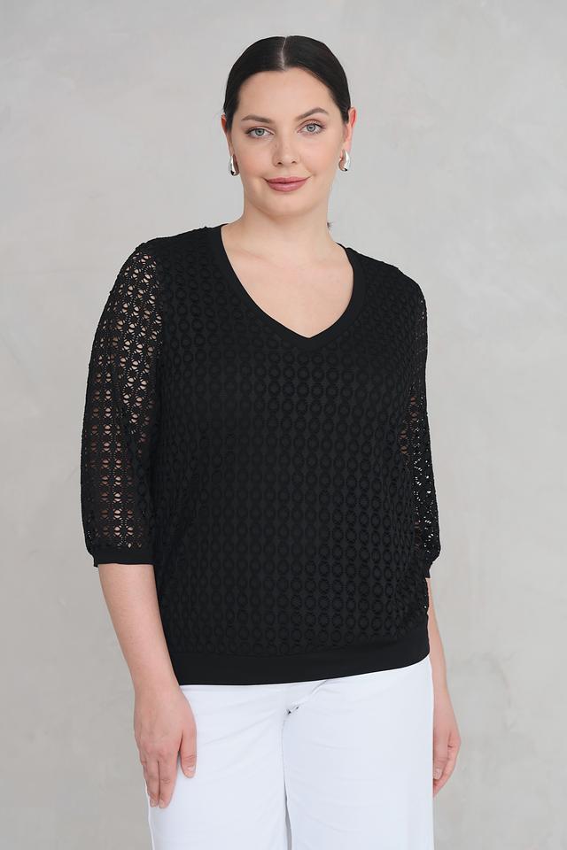 Блуза Via Appia чёрная с кружевом