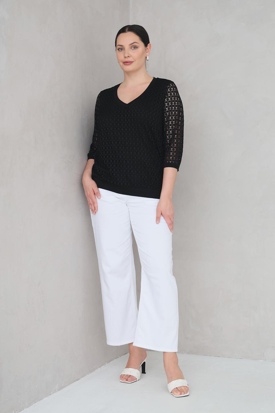 Блуза Via Appia чёрная с кружевом