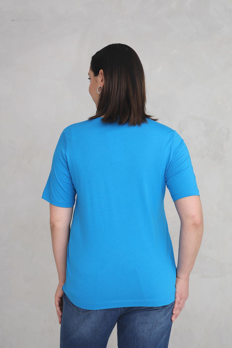 Футболка Via Appia с принтом бирюзовая