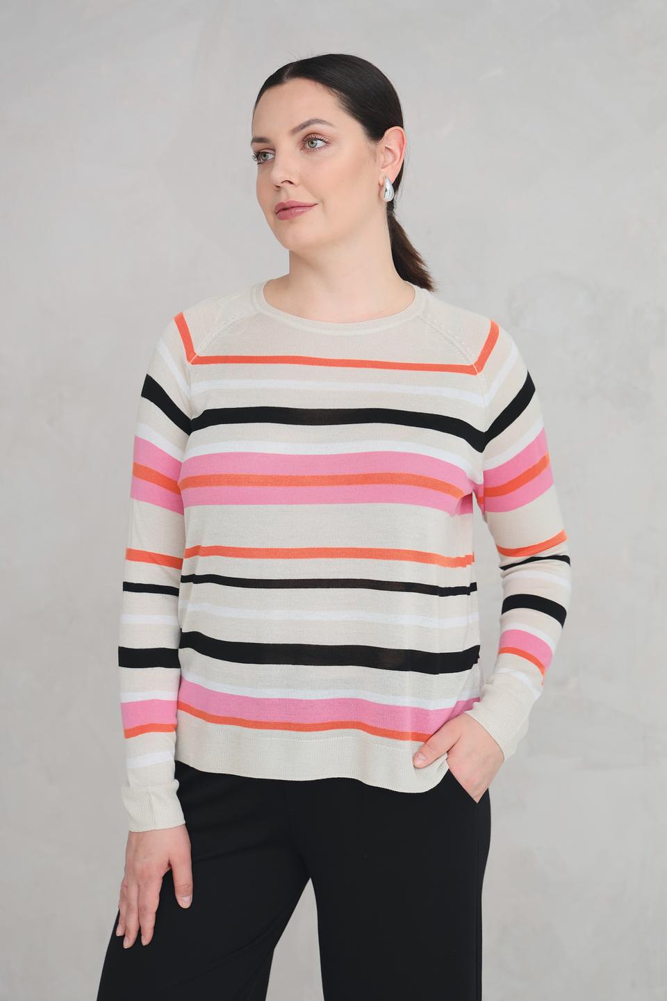 Пуловер Frapp в полоску