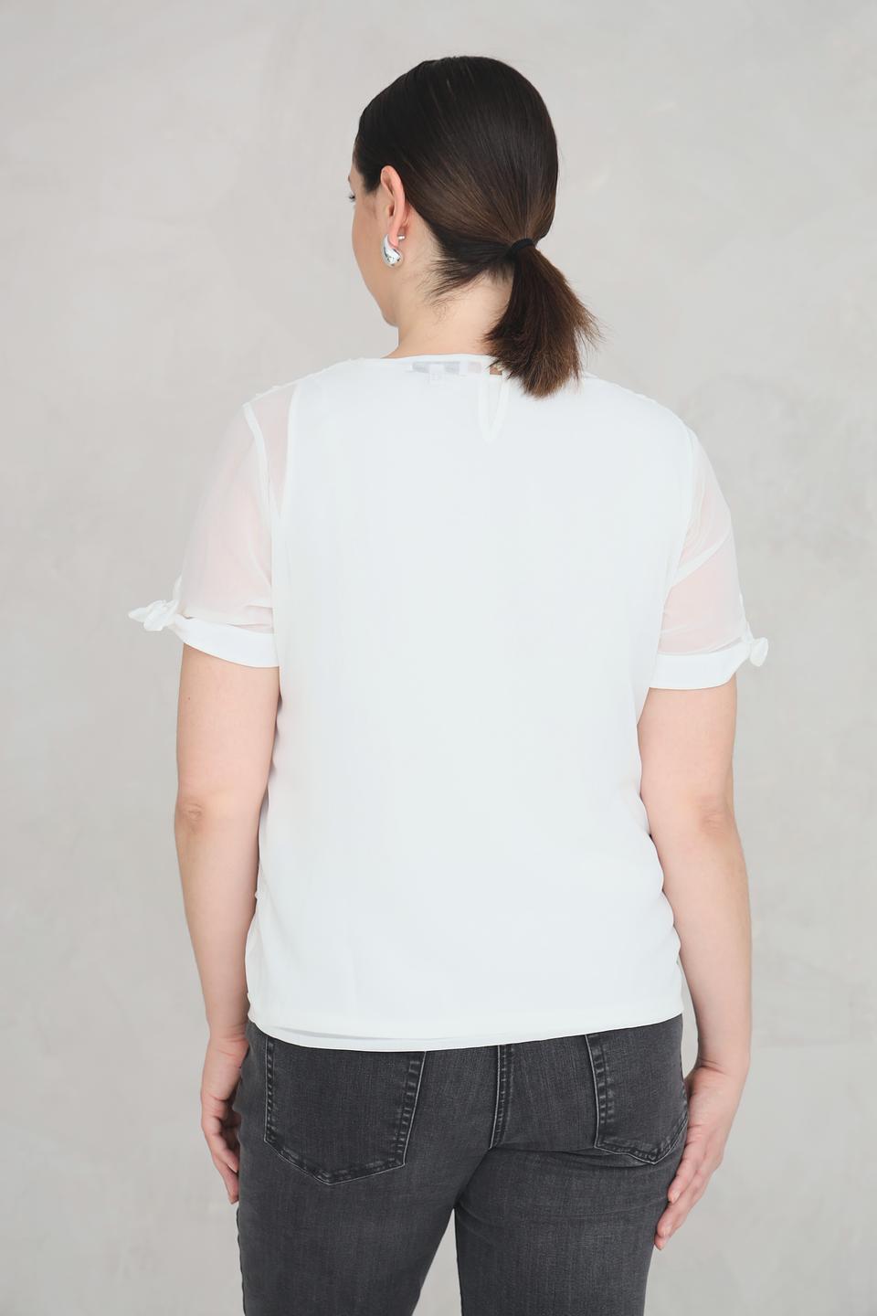 Блуза SE Stenau с кружевом белый