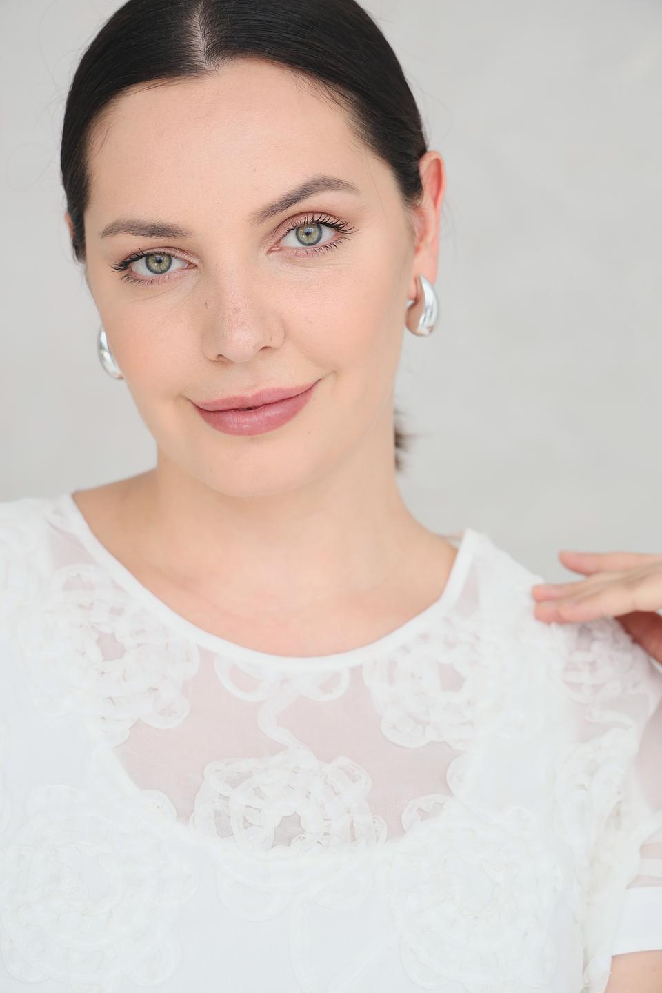 Блуза SE Stenau с кружевом белый