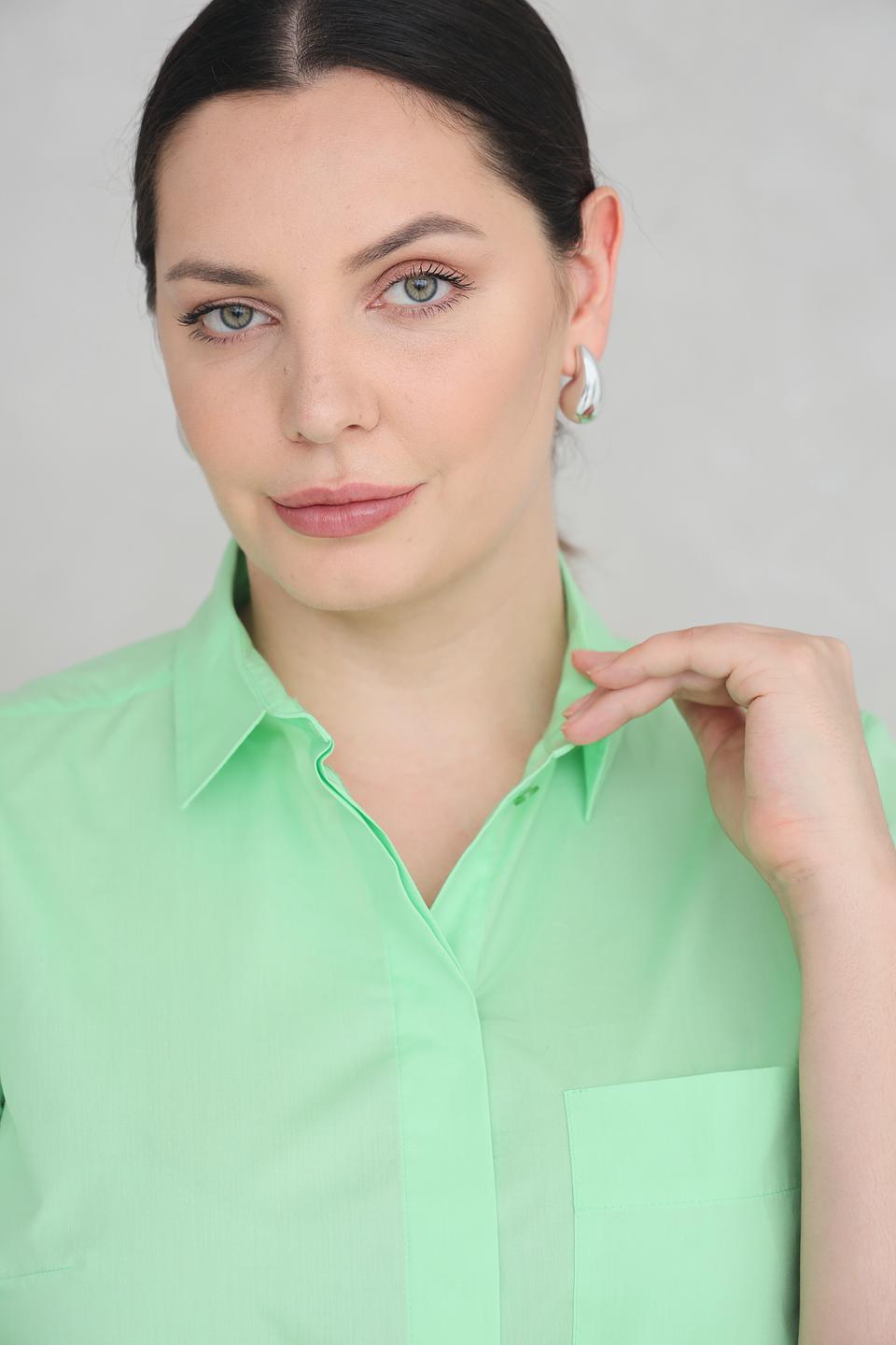 Платье рубашка You Just White лайм