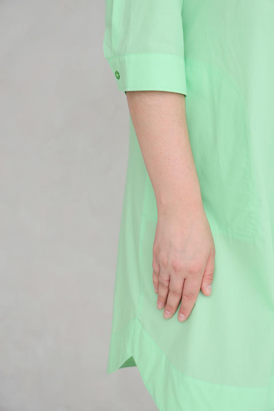 Платье рубашка You Just White лайм