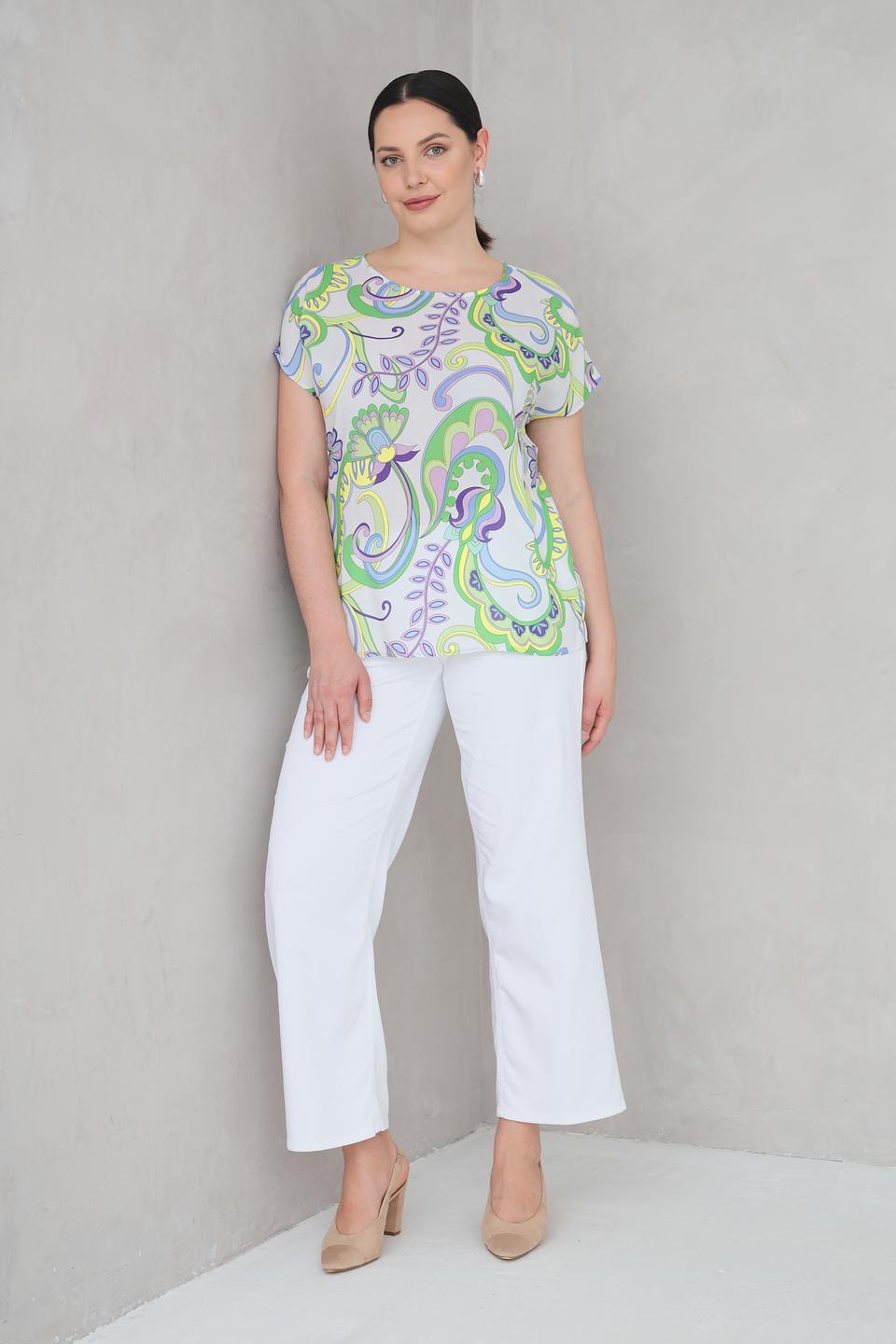 Блуза You Just White с принтом