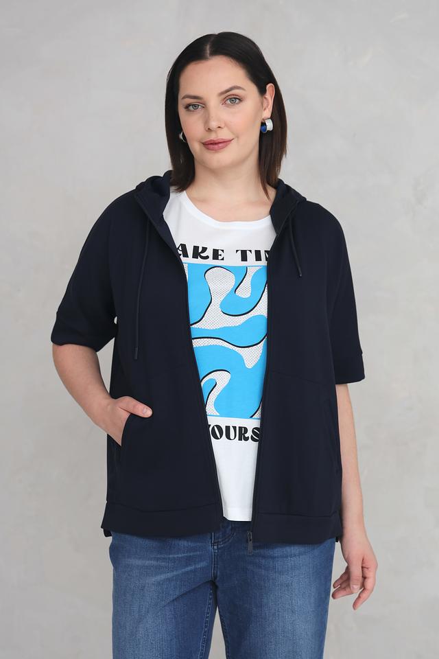 Жакет Via Appia с капюшоном черный