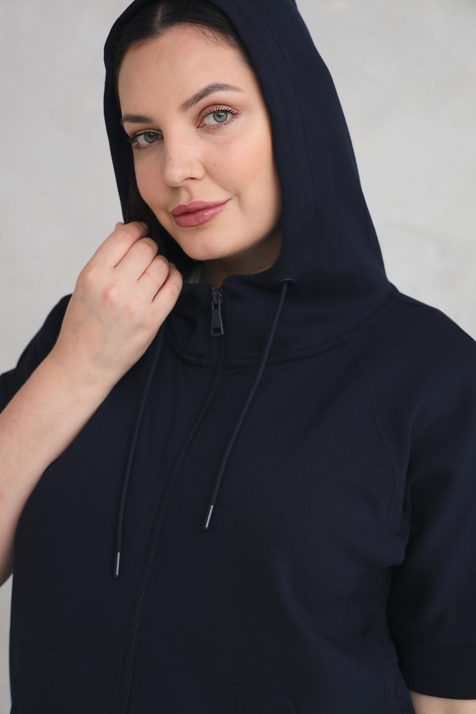 Жакет Via Appia с капюшоном черный