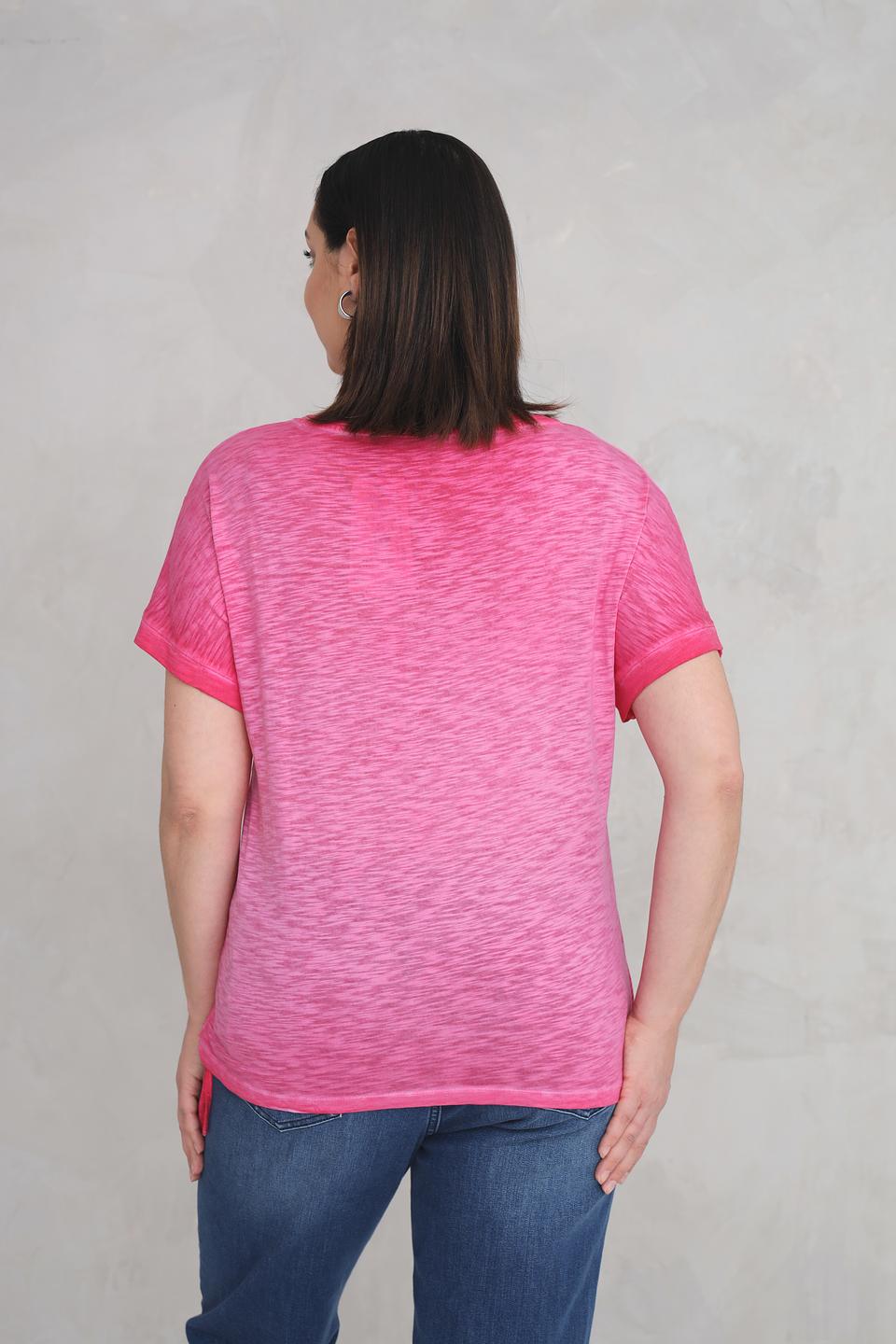 Футболка Via Appia с принтом розовая