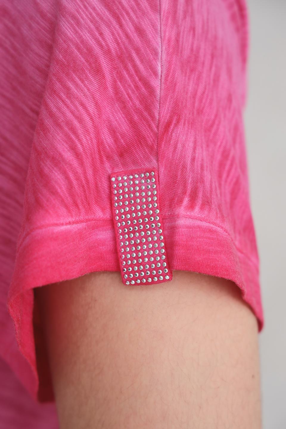 Футболка Via Appia с принтом розовая