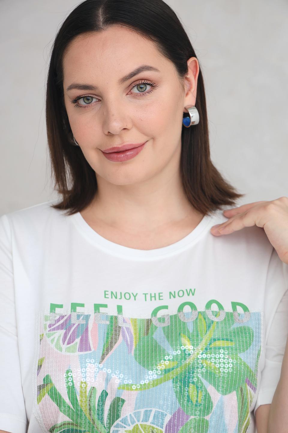 Футболка Via Appia с тропическим принтом