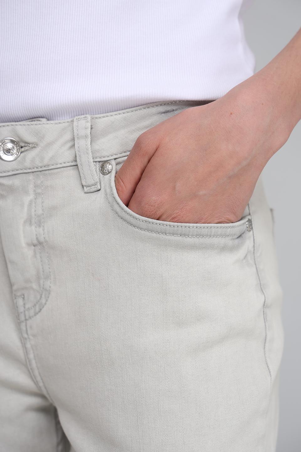 Брюки Monari с вышивкой бежевые