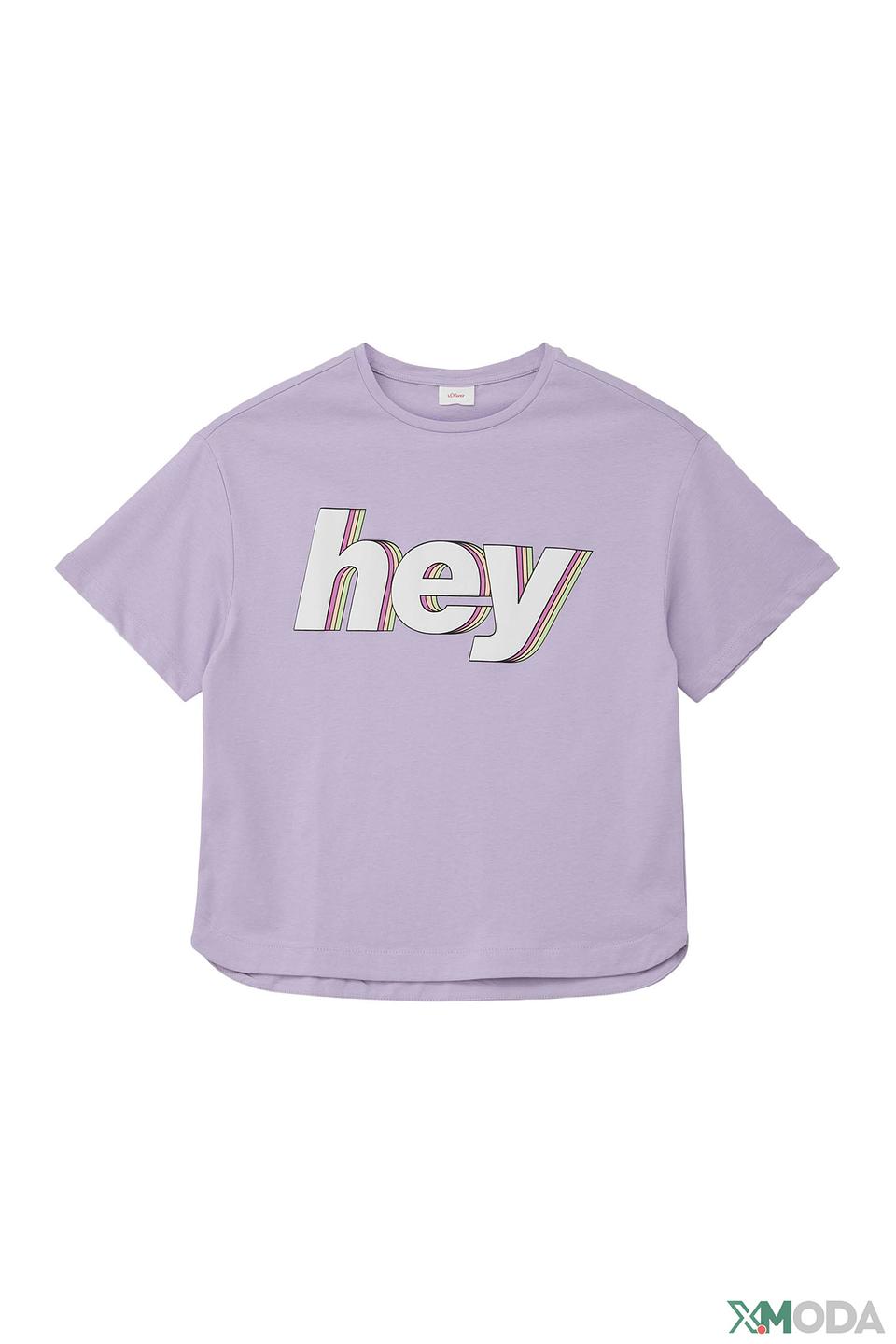 Футболка s.Oliver лавандовая с принтом