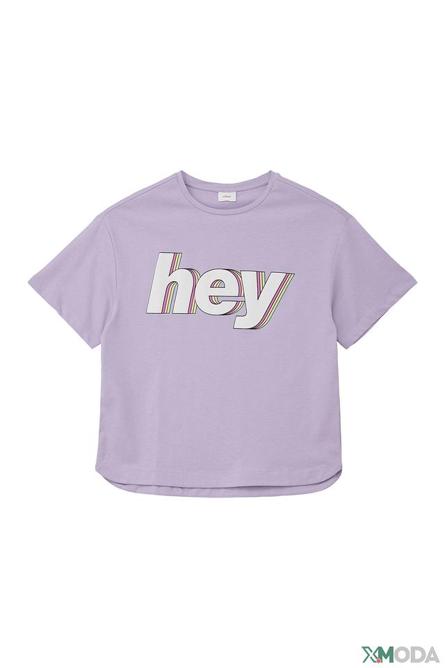 Футболка s.Oliver лавандовая с принтом