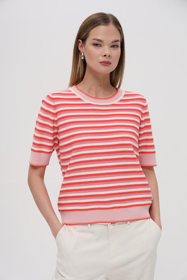 Пуловер Maerz в полоску коралловый