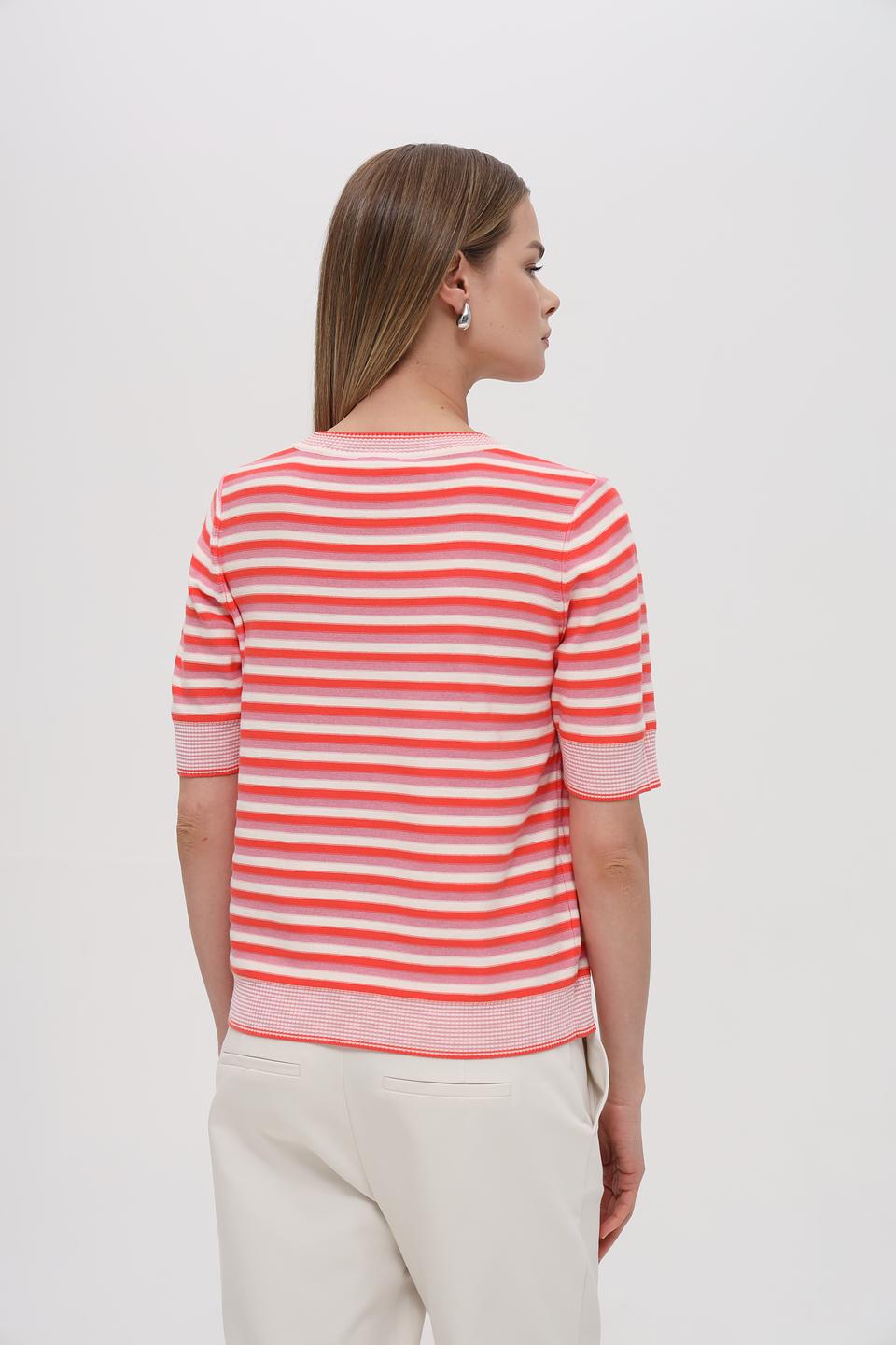 Пуловер Maerz в полоску коралловый