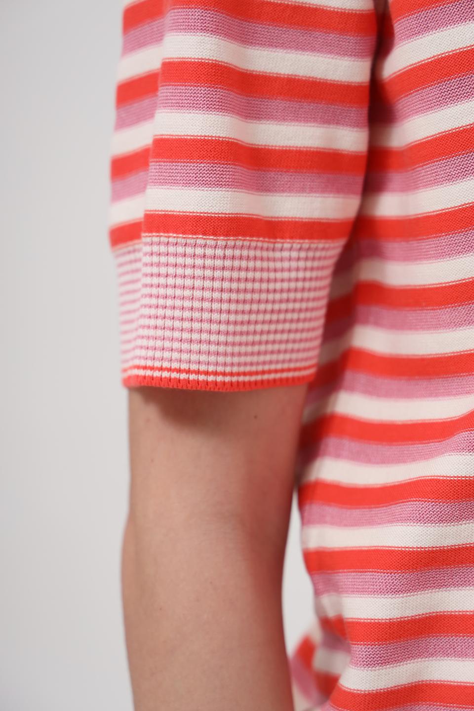 Пуловер Maerz в полоску коралловый