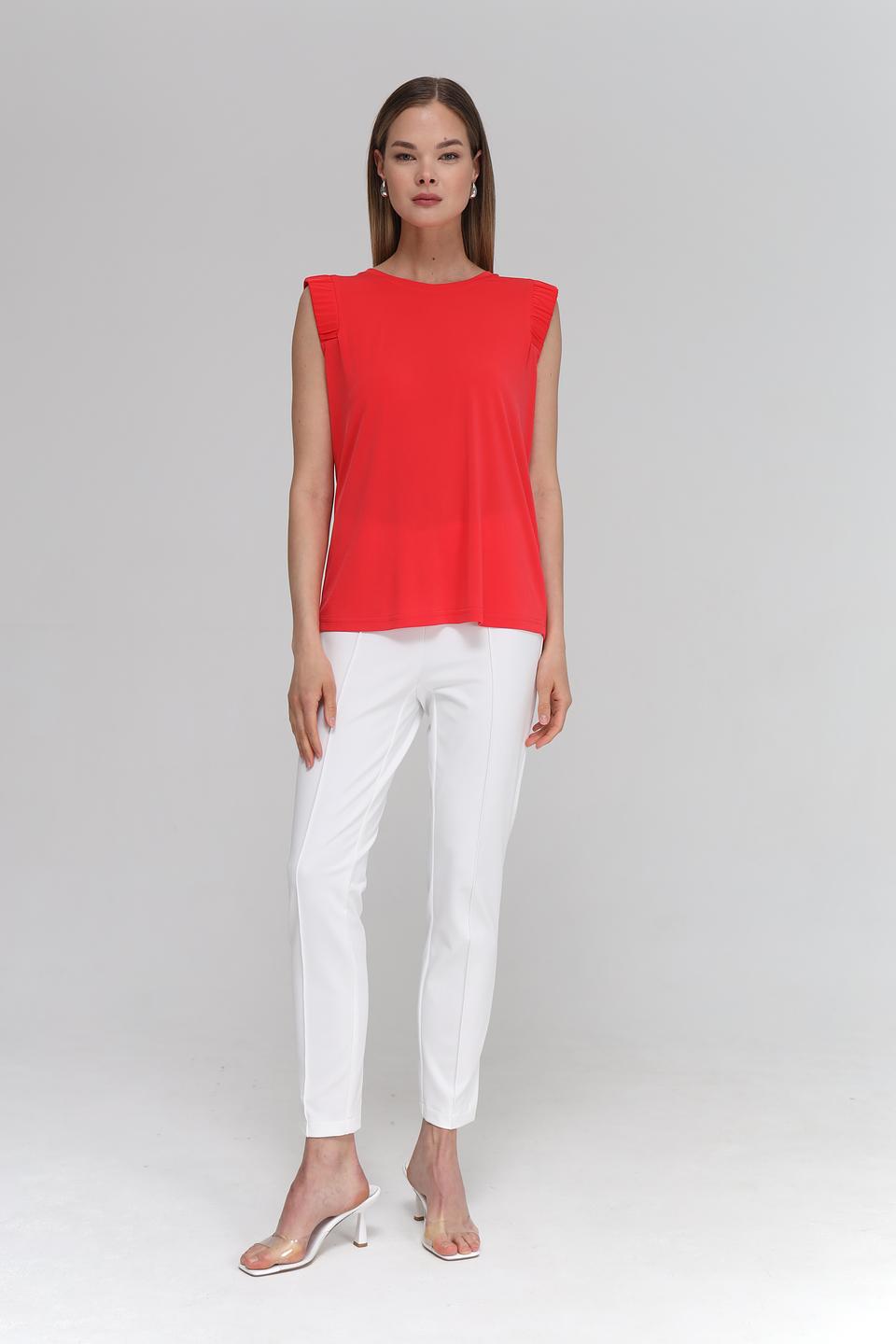 Топ You Just White с воланами красный