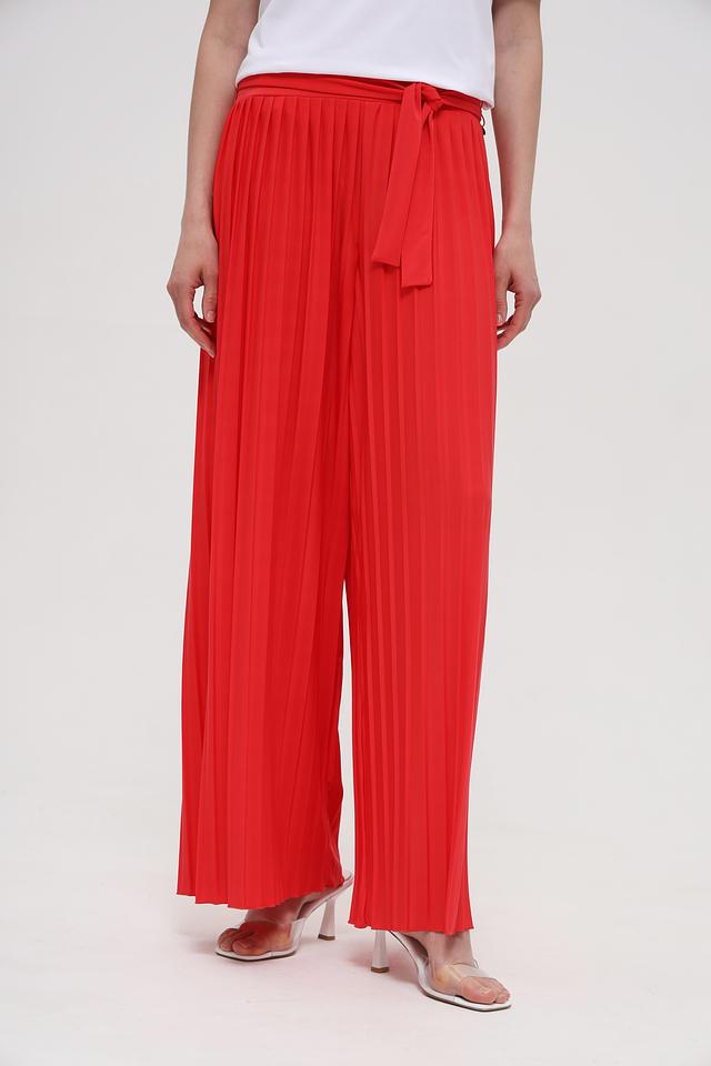 Брюки палаццо You Just White красные