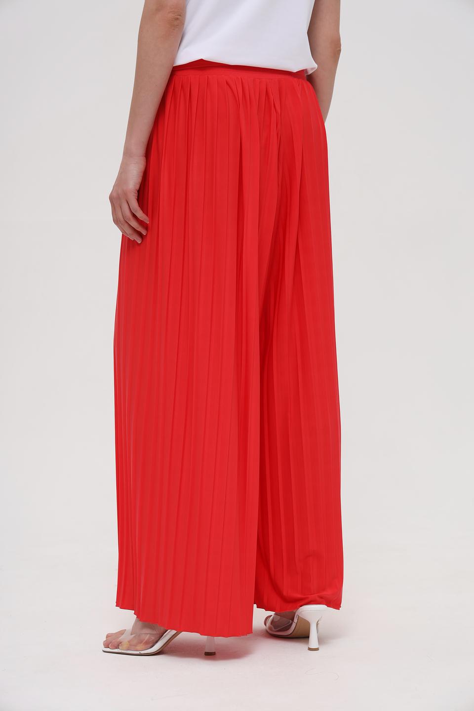 Брюки палаццо You Just White красные