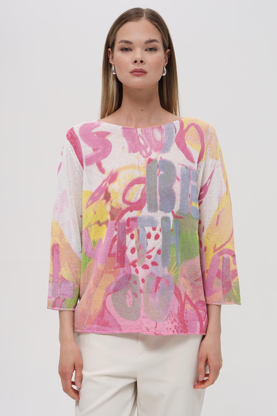 Пуловер Lecomte с абстрактным принтом