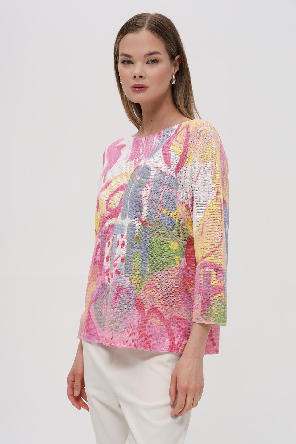 Пуловер Lecomte с абстрактным принтом