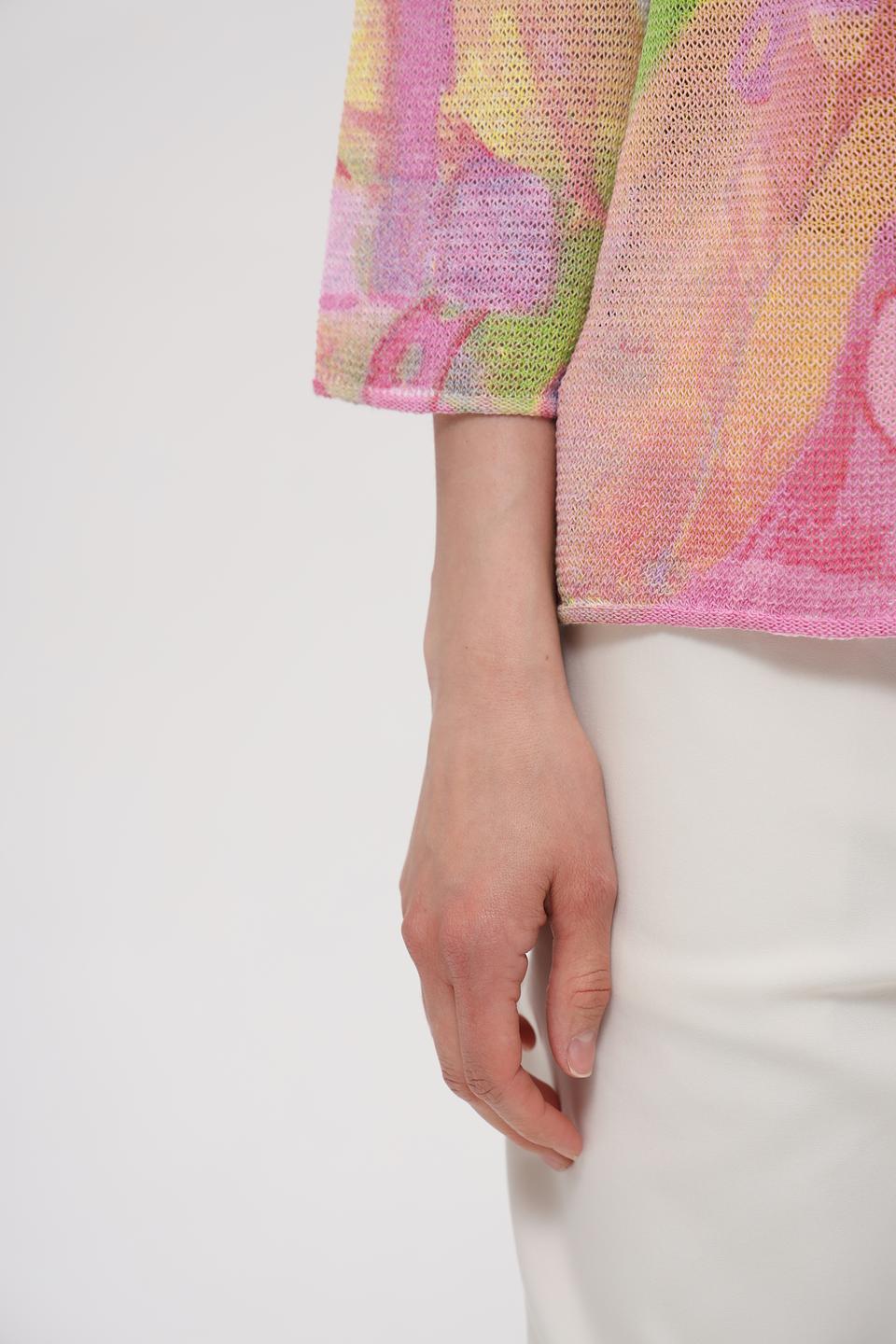 Пуловер Lecomte с абстрактным принтом