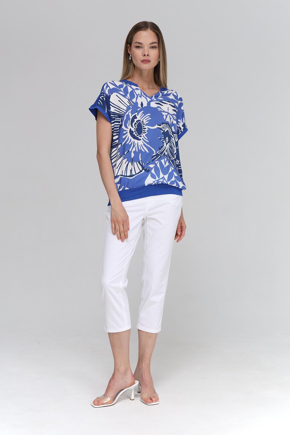 Блуза Bianca с цветочным принтом