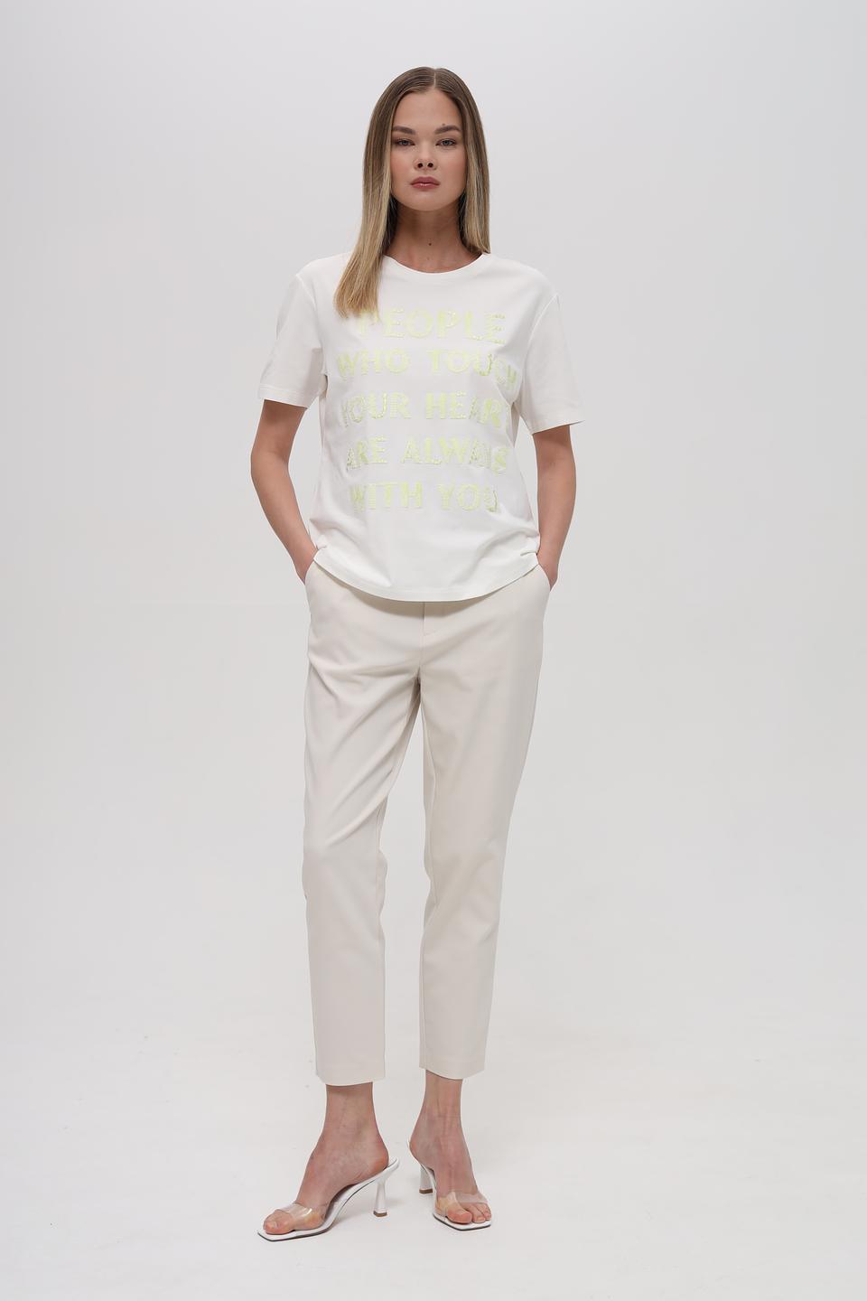 Футболка Lecomte с принтом белый