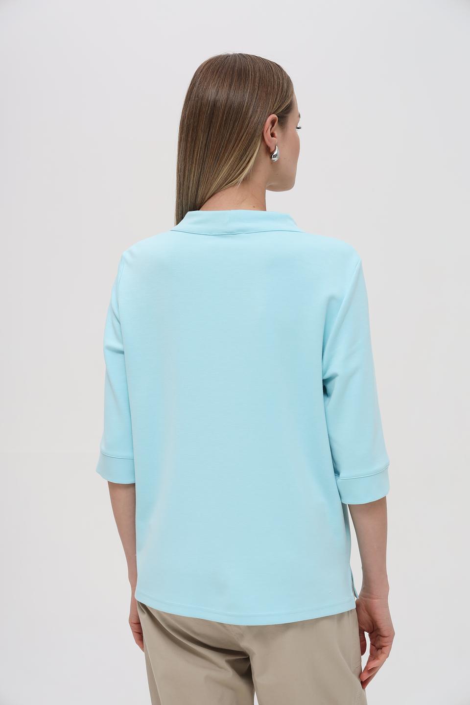 Блуза SE Stenau с кулиской голубая