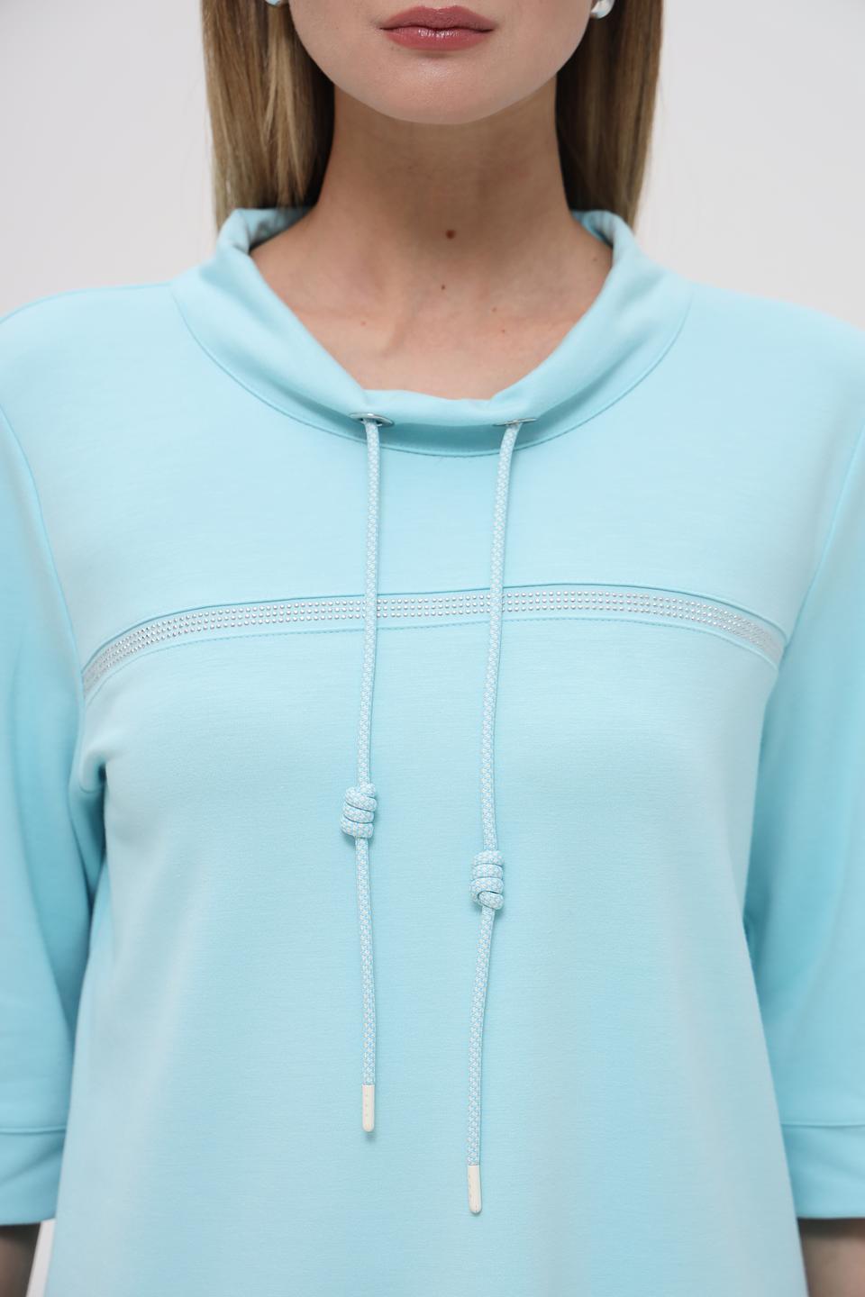 Блуза SE Stenau с кулиской голубая