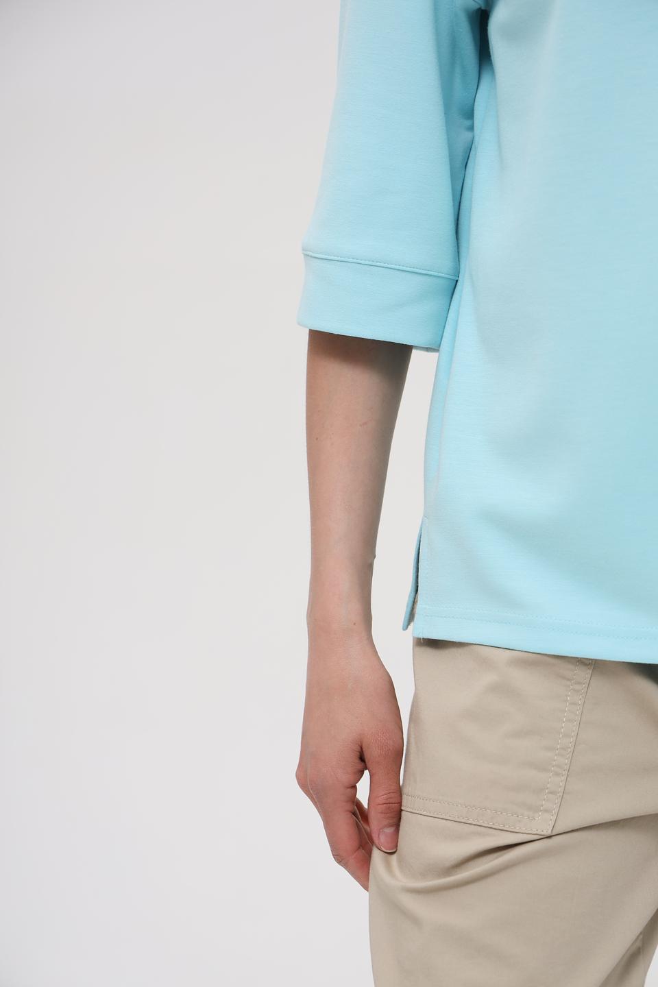 Блуза SE Stenau с кулиской голубая