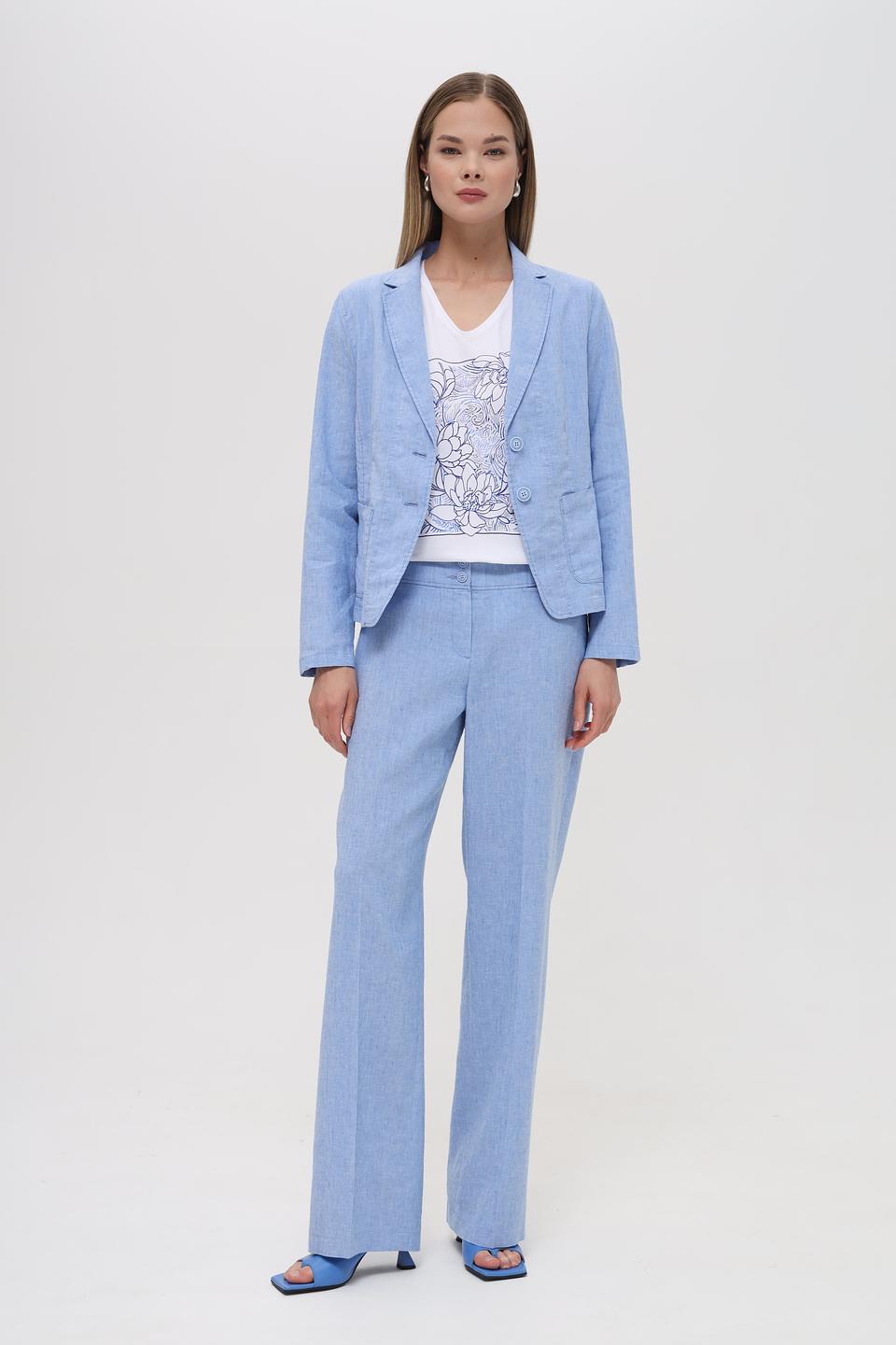 Брюки классические Bianca голубые