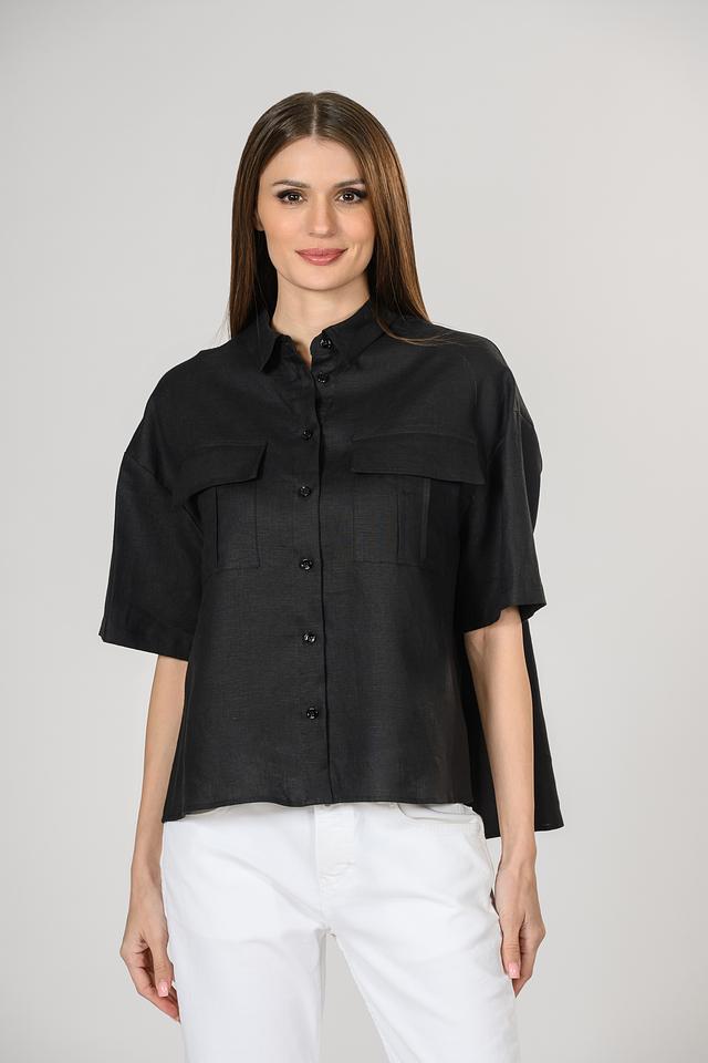 Блуза Giorgio Grati чёрная с карманами