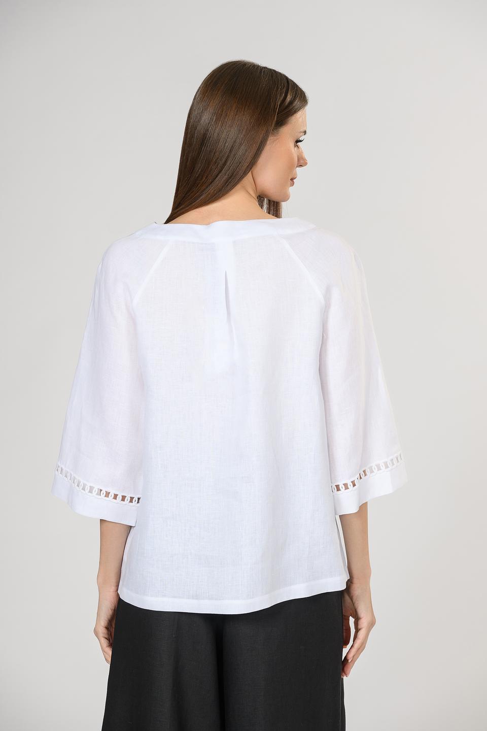 Блуза Giorgio Grati женская белая с вышивкой