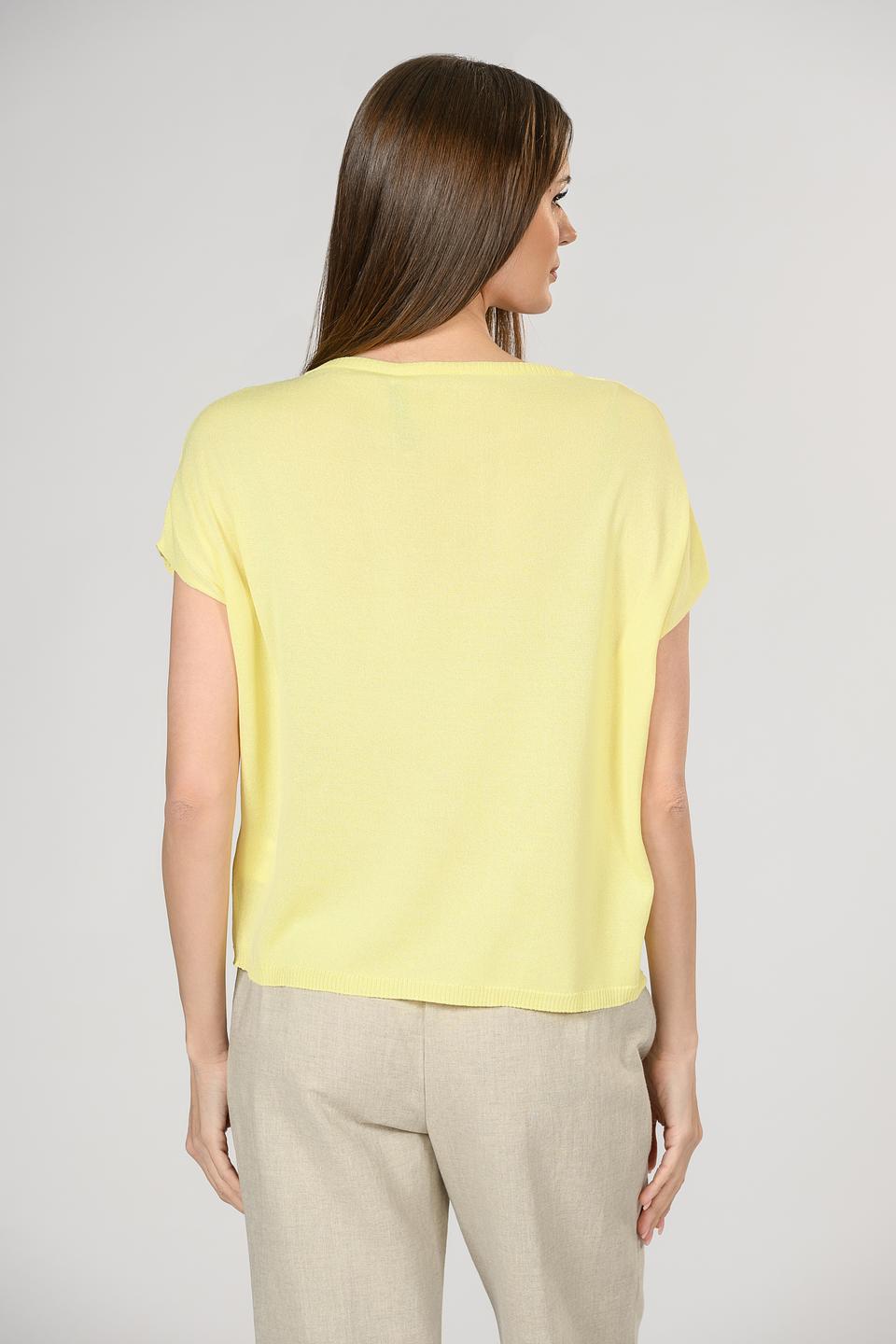 Джемпер Giorgio Grati с кружевом лимонный