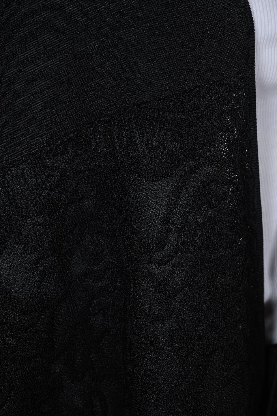 Кардиган Giorgio Grati чёрный с кружевом