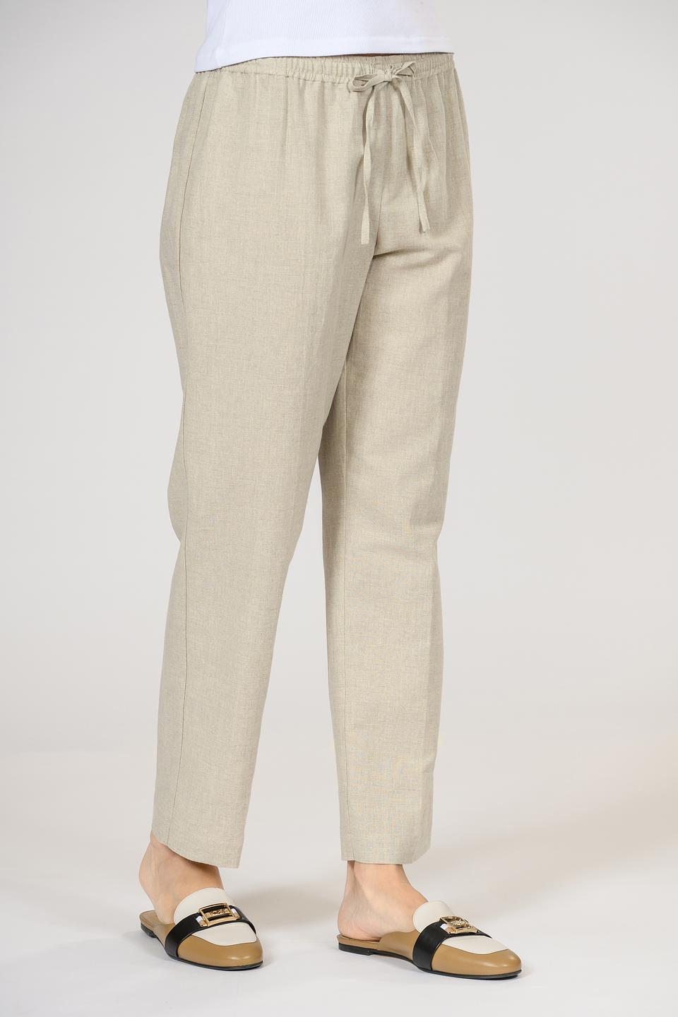 Брюки Giorgio Grati лен бежевые