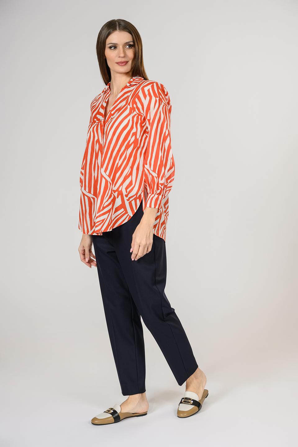 Рубашка i Blues в полоску оранжевый