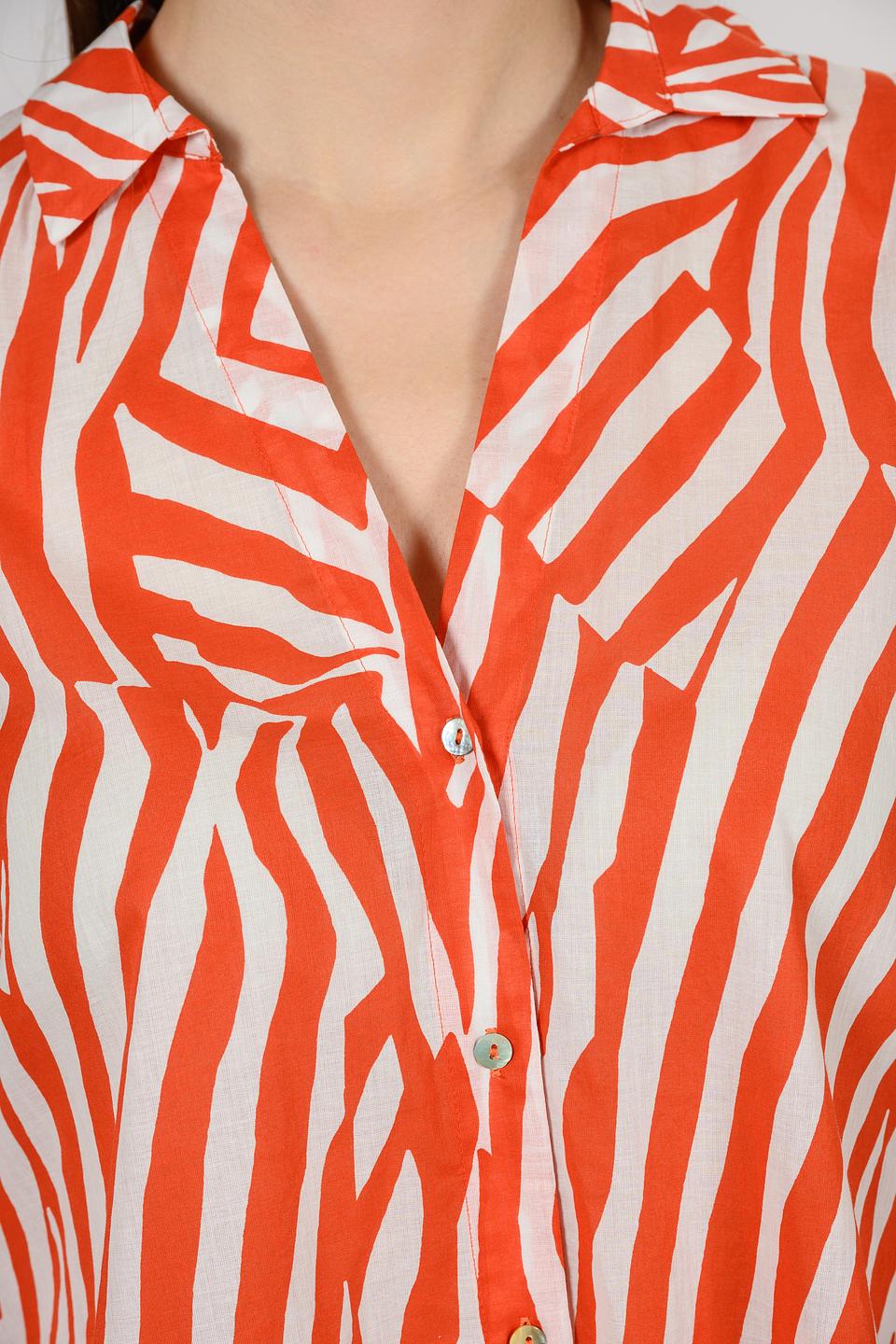 Рубашка i Blues в полоску оранжевый
