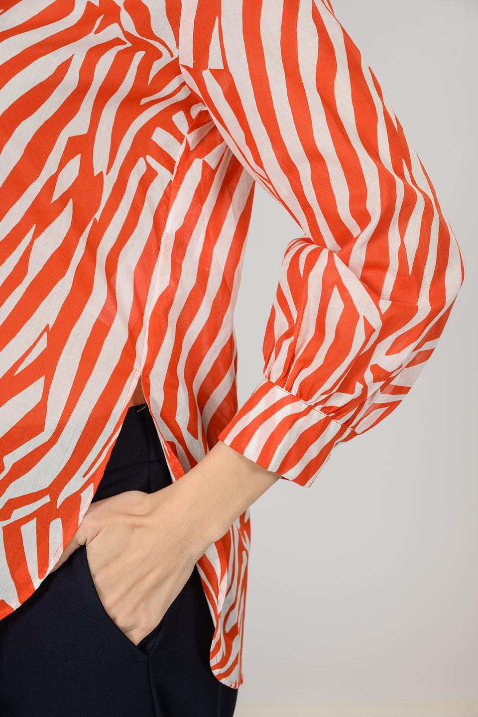 Рубашка i Blues в полоску оранжевый