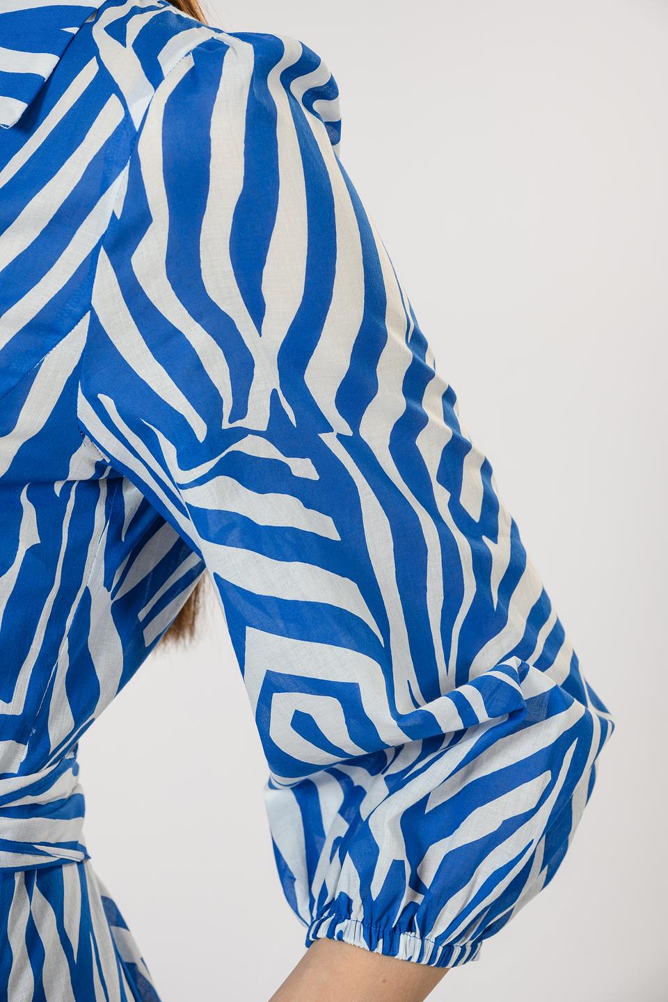 Платье i Blues в полоску синее