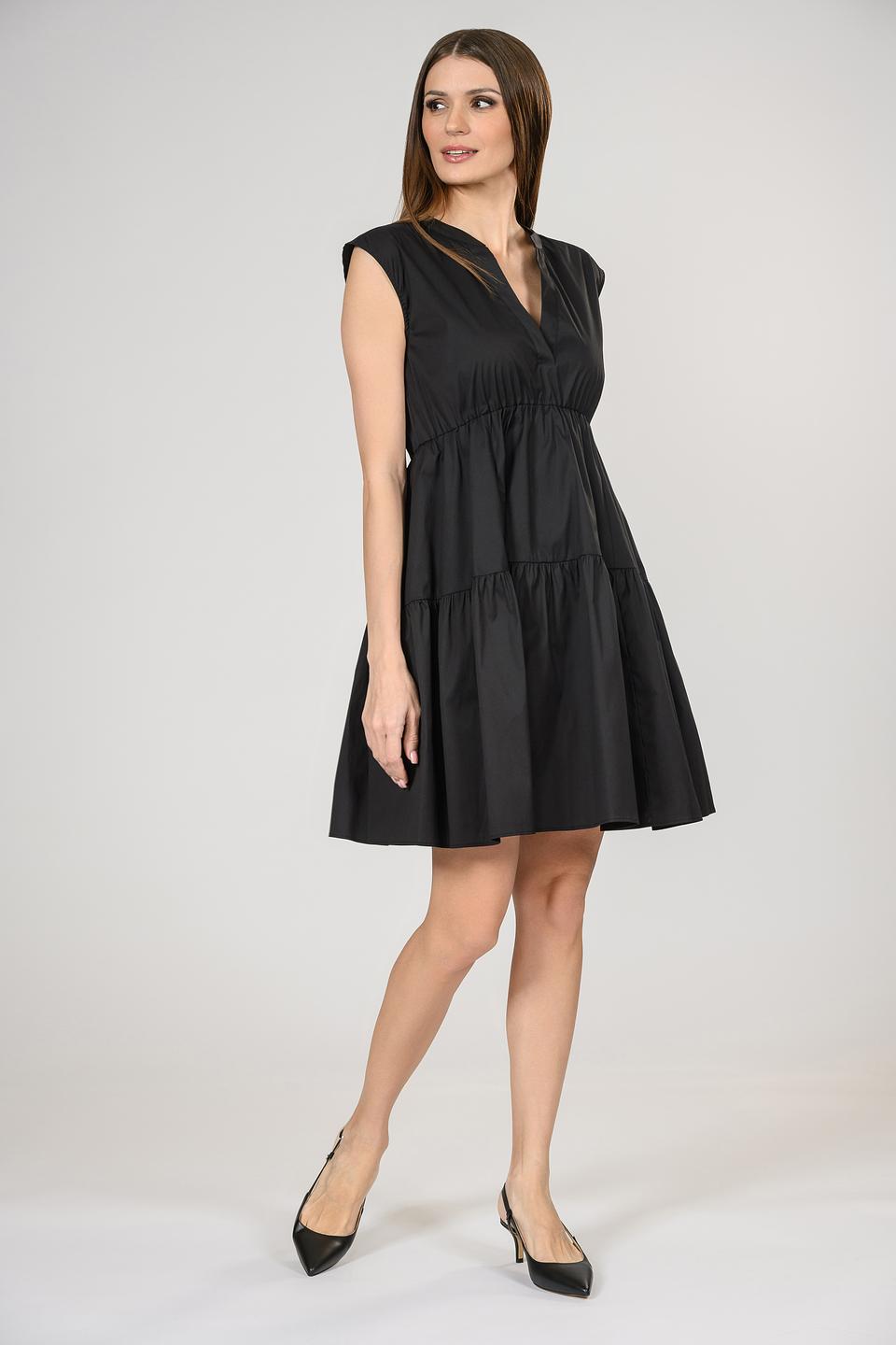 Платье i Blues чёрное с оборками